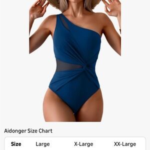 AIDONGER Blue One-Shoulder LADIES swimsuit